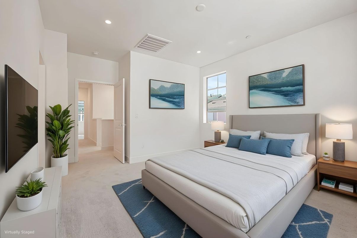 Bedroom, Interior, Recessed Lighting