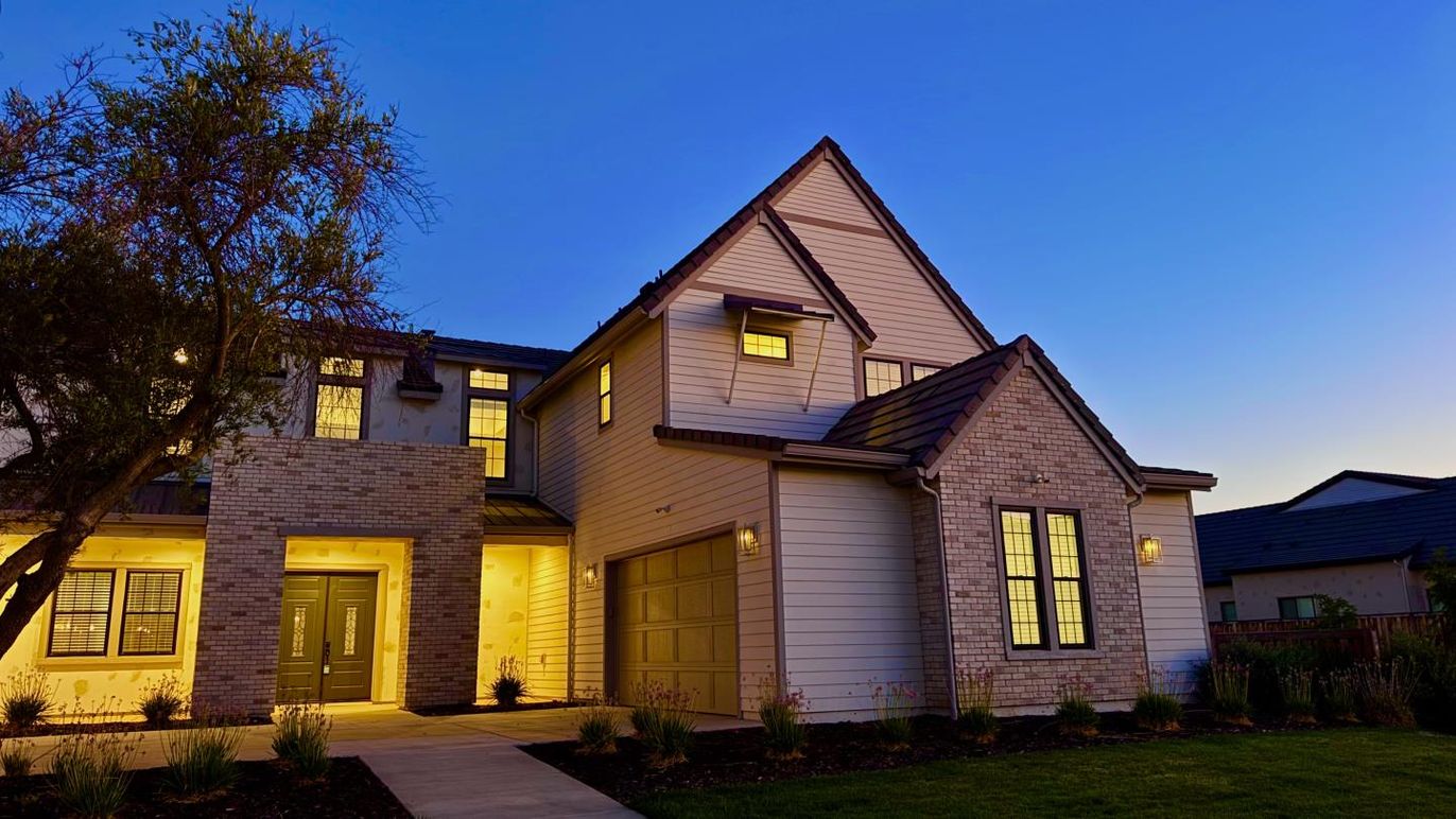 Attached, Exterior, Facade, Brick Facade, Farmhouse