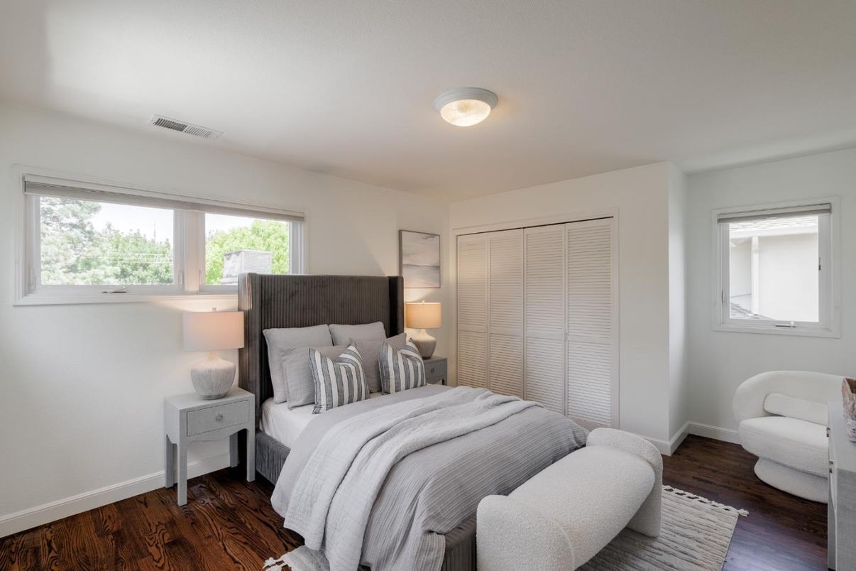 Bedroom, Interior, Wood Texture Flooring