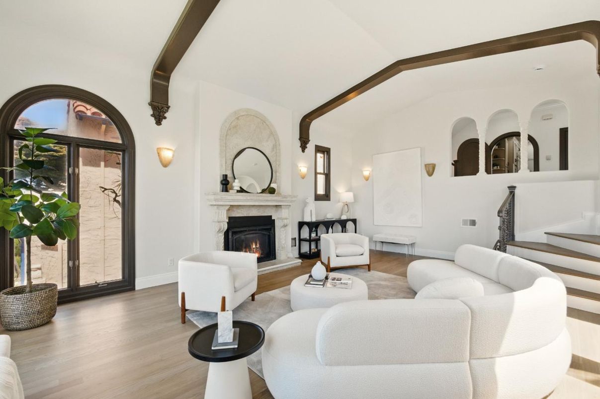 Fireplace, Interior, Living room, Water, Wood Texture Flooring