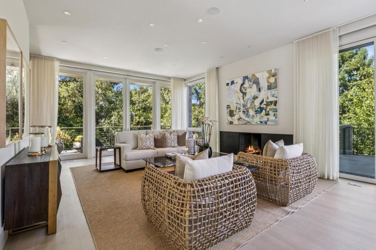 Fireplace, Interior, Living room, Recessed Lighting