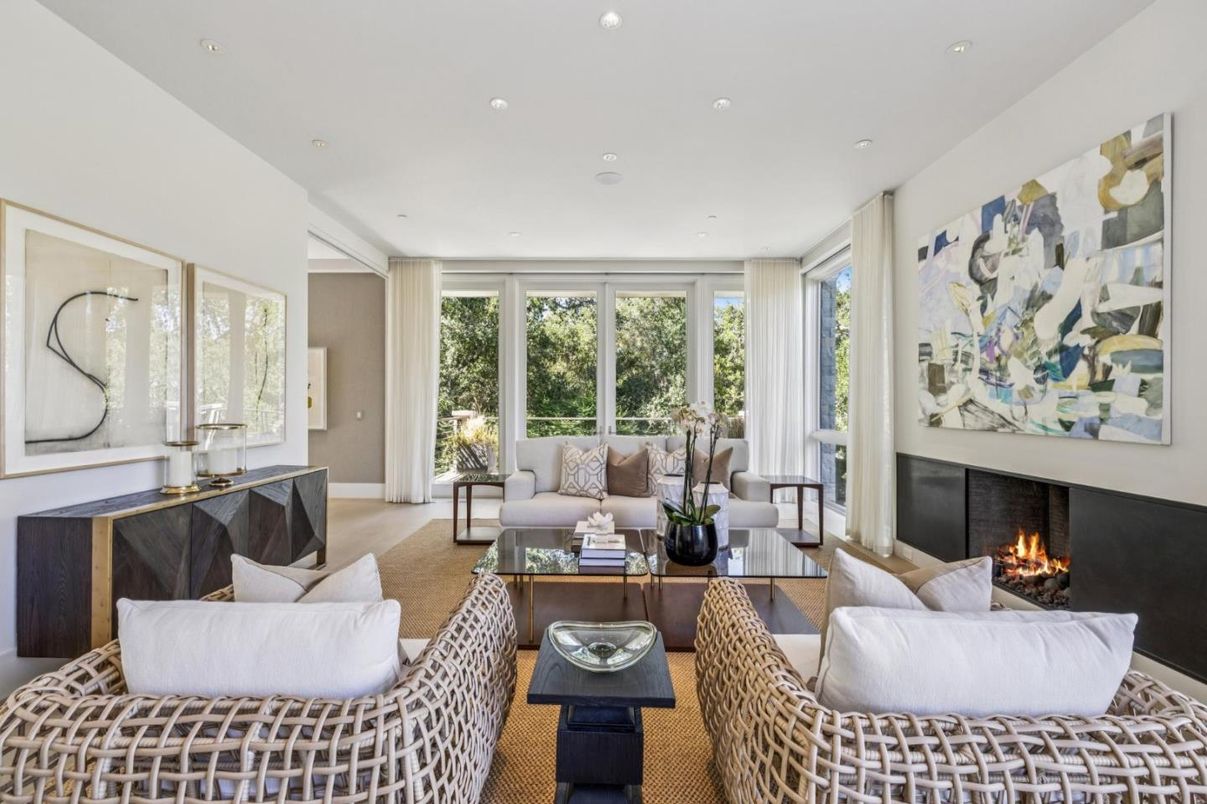 Fireplace, Interior, Living room, Recessed Lighting