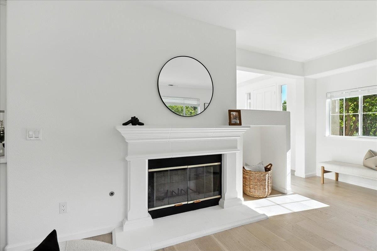 Fireplace, Interior, Wood Texture Flooring
