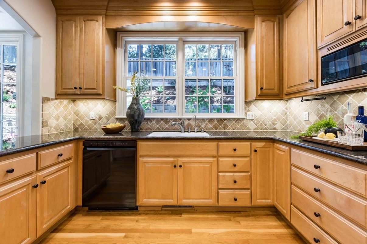 Interior, Kitchen, Wood Texture Flooring