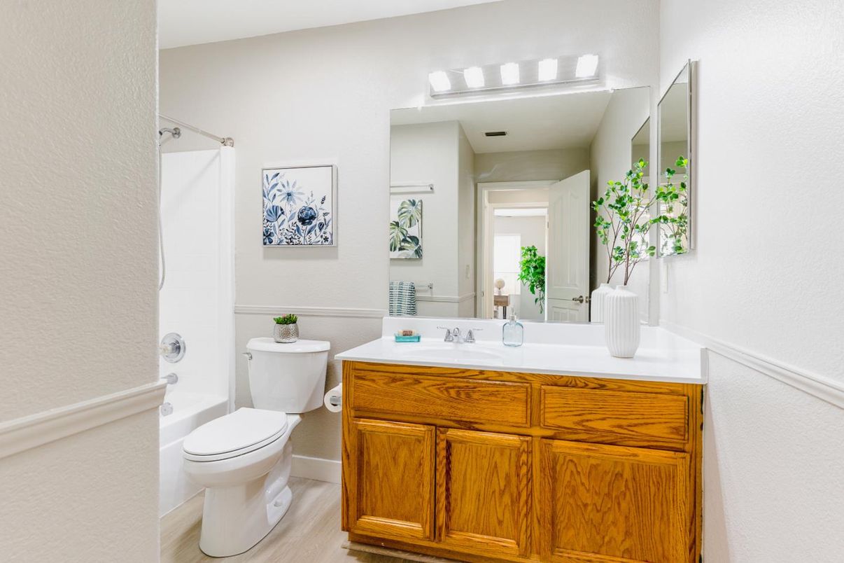Bathroom, Interior, Wood Texture Flooring