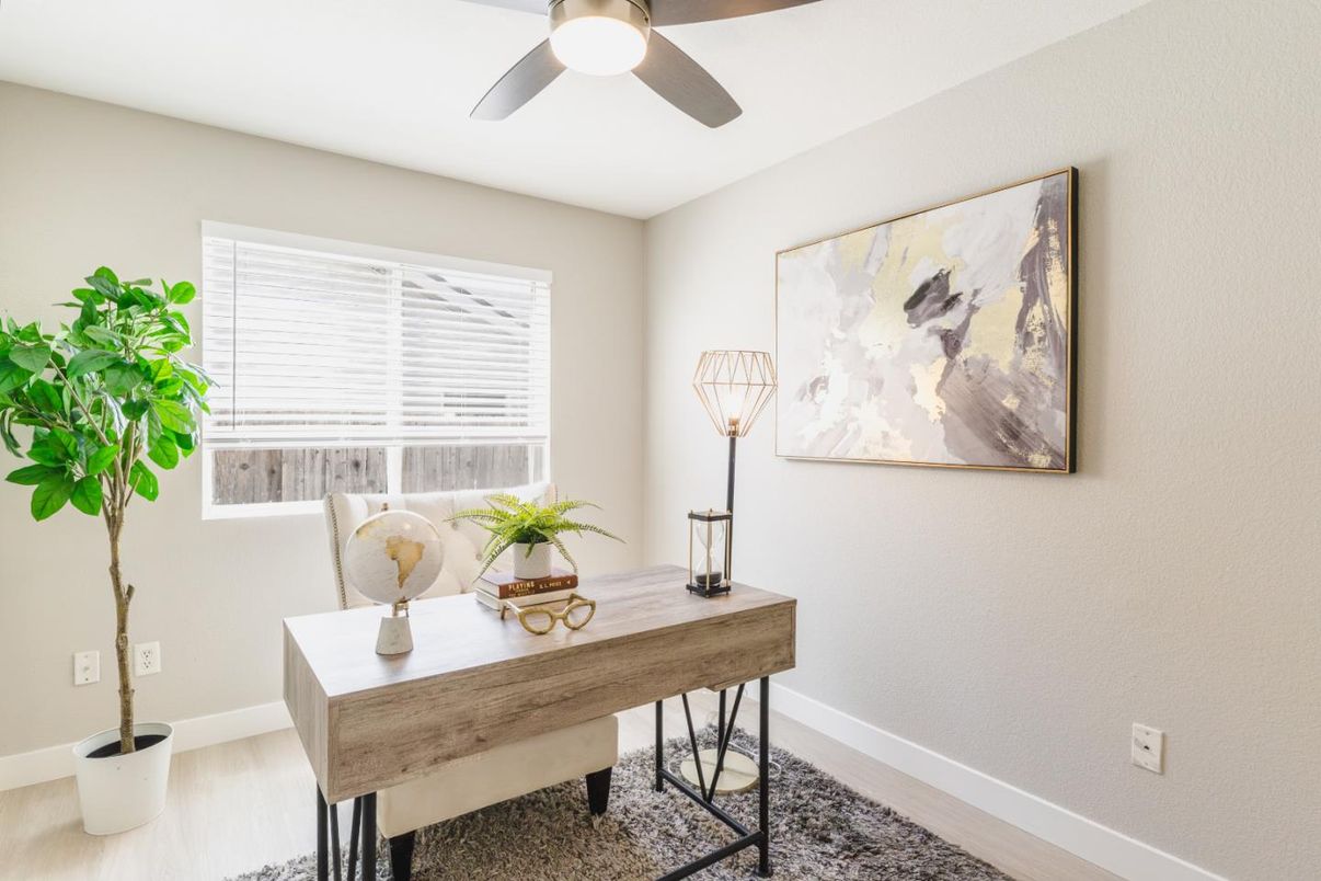 Home Office, Interior, Wood Texture Flooring