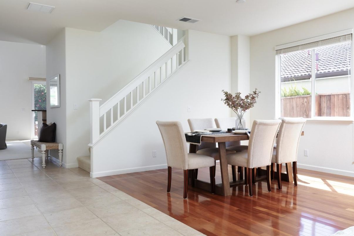 Dining room, Interior, Wood Texture Flooring