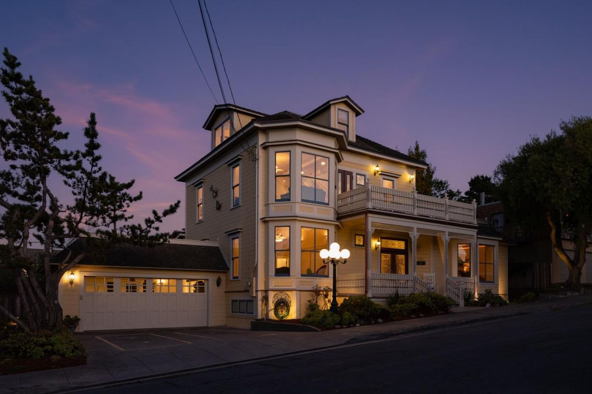 Attached, Detached Garage, Exterior, Facade, Queen Anne Victorian