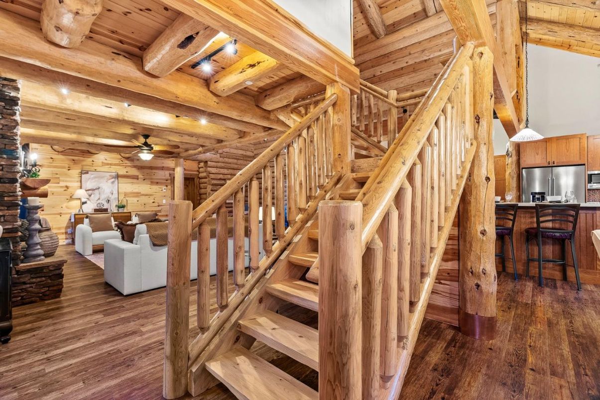 Interior, Kitchen, Stainless Steel Appliances, Wooden Beams, Wooden Ceilings, Wood Texture Flooring, Wooden Walls