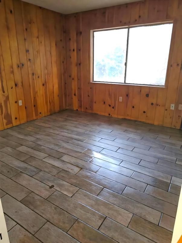 Empty room, Interior, Wood Texture Flooring, Wooden Walls