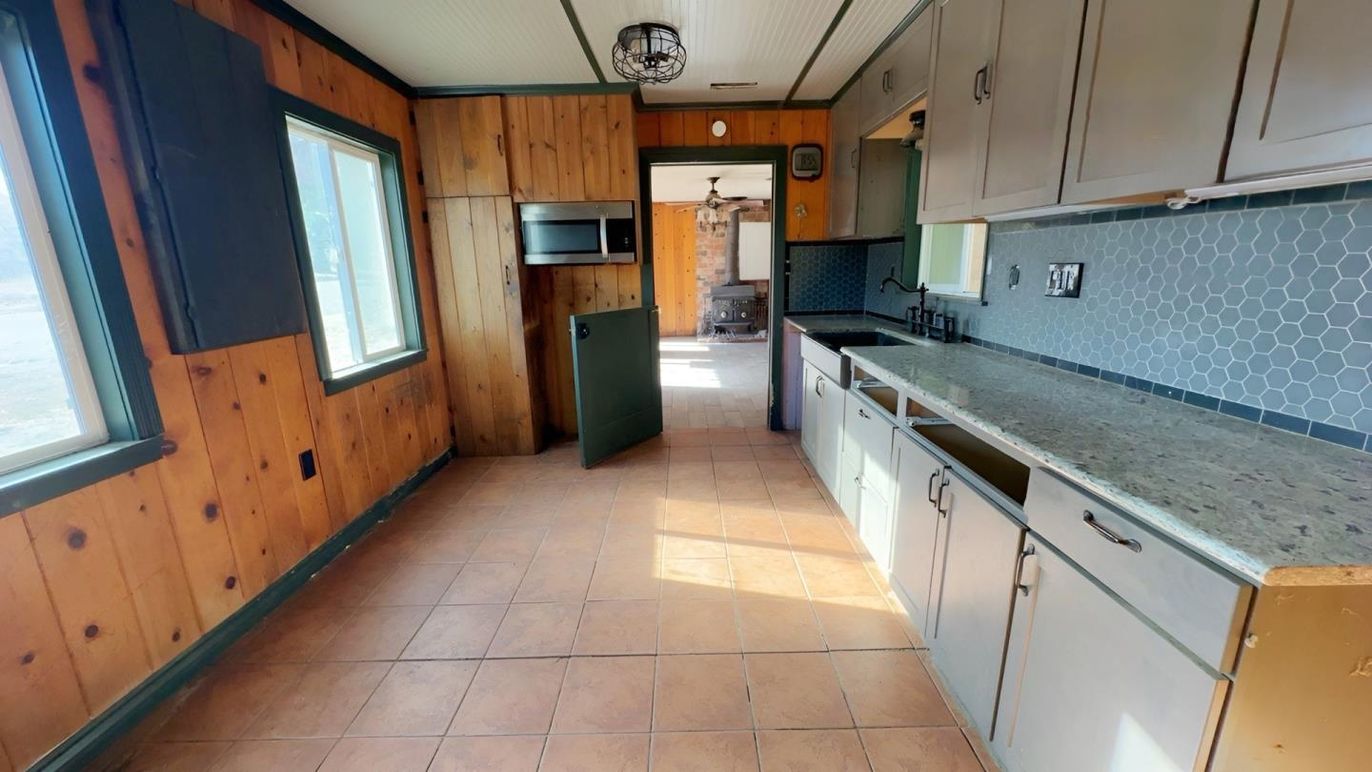Interior, Kitchen, Wooden Walls