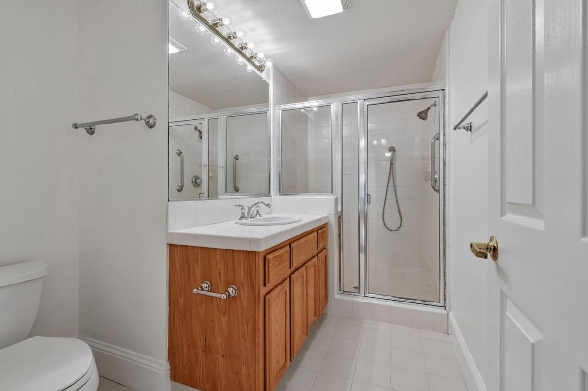 Bathroom, Glass Shower, Interior, Tile Countertops