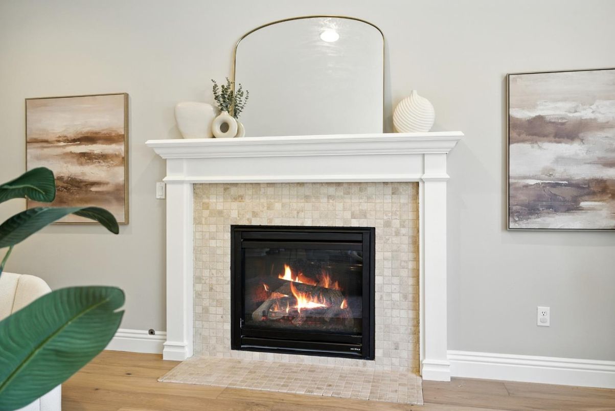 Fireplace, Interior, Wood Texture Flooring