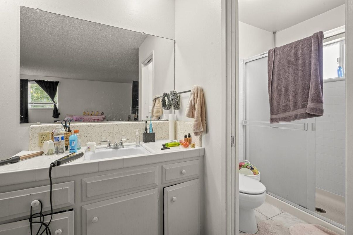Bathroom, Glass Shower, Interior, Tile Countertops