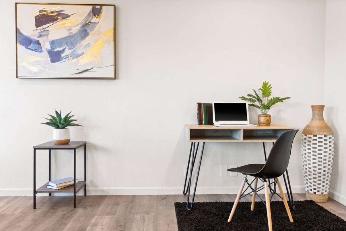 Home Office, Interior, Wood Texture Flooring