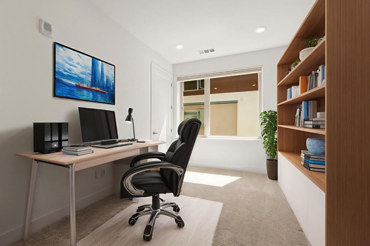 Home Office, Interior, Recessed Lighting