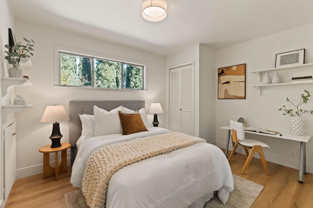 Bedroom, Home Office, Interior, Wood Texture Flooring