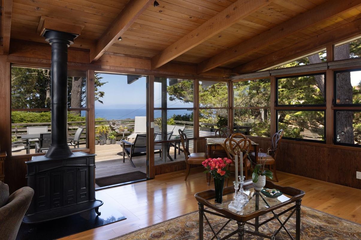 Fireplace, Interior, Living room, Water, Wooden Beams, Wooden Ceilings, Wood Texture Flooring