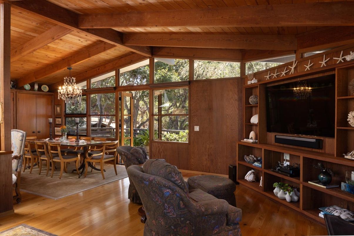 Chandelier, Dining room, Interior, Wooden Beams, Wooden Ceilings, Wood Texture Flooring, Wooden Walls