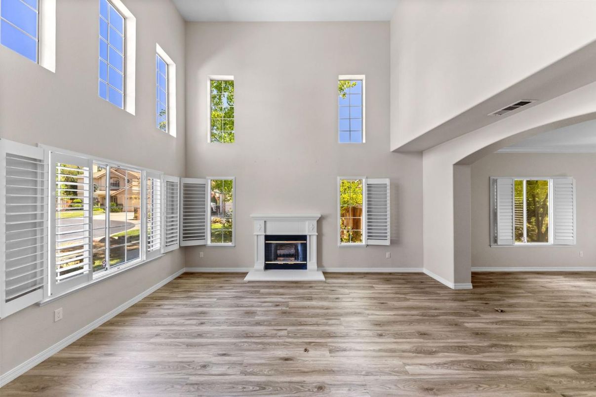 Fireplace, Interior, Wood Texture Flooring