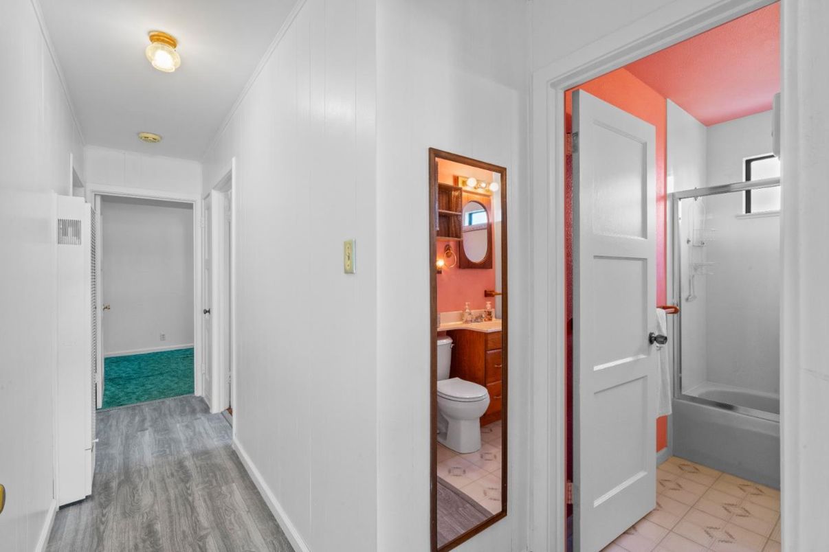 Bathroom, Interior, Wood Texture Flooring