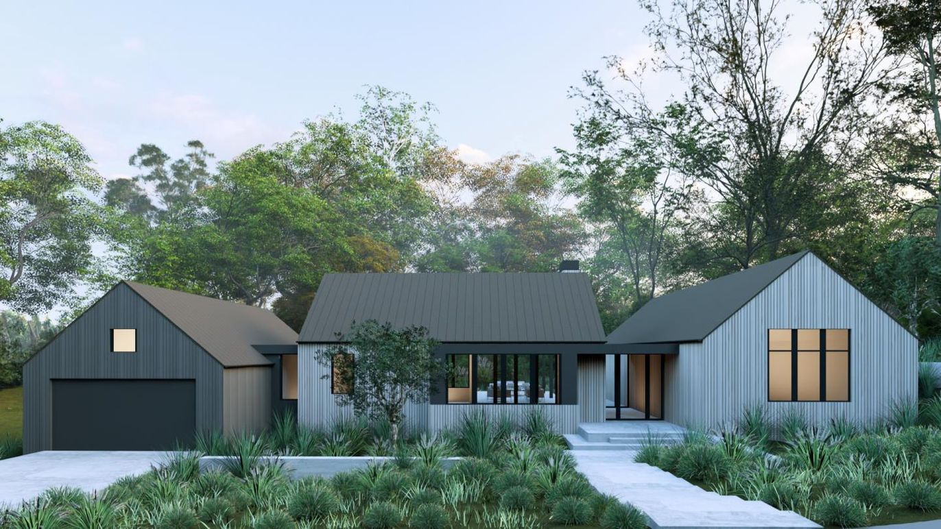 Attached, Backyard, Exterior, Facade, Farmhouse