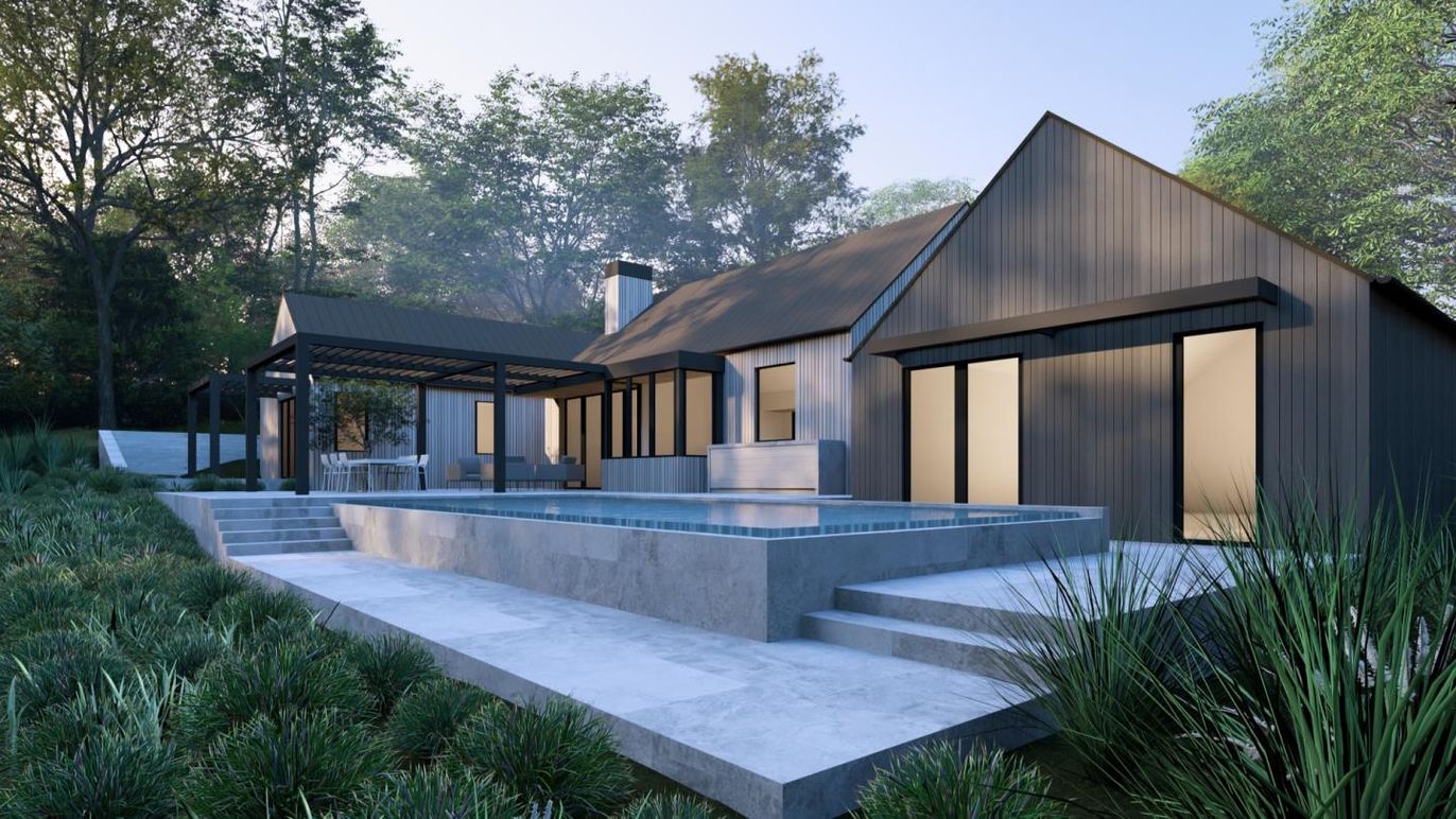 Backyard, Exterior, Facade, Modern