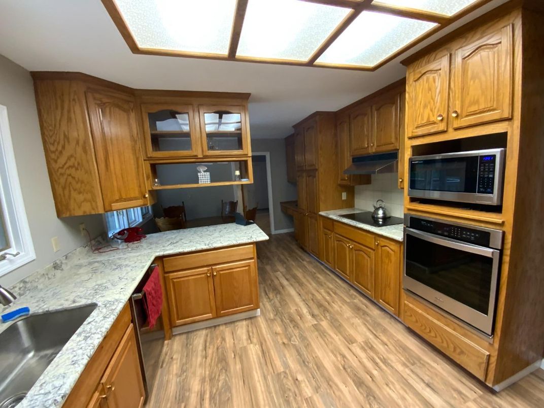 Interior, Kitchen, Wood Texture Flooring