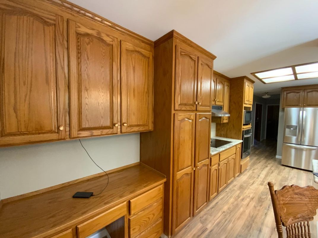 Interior, Kitchen, Wood Texture Flooring