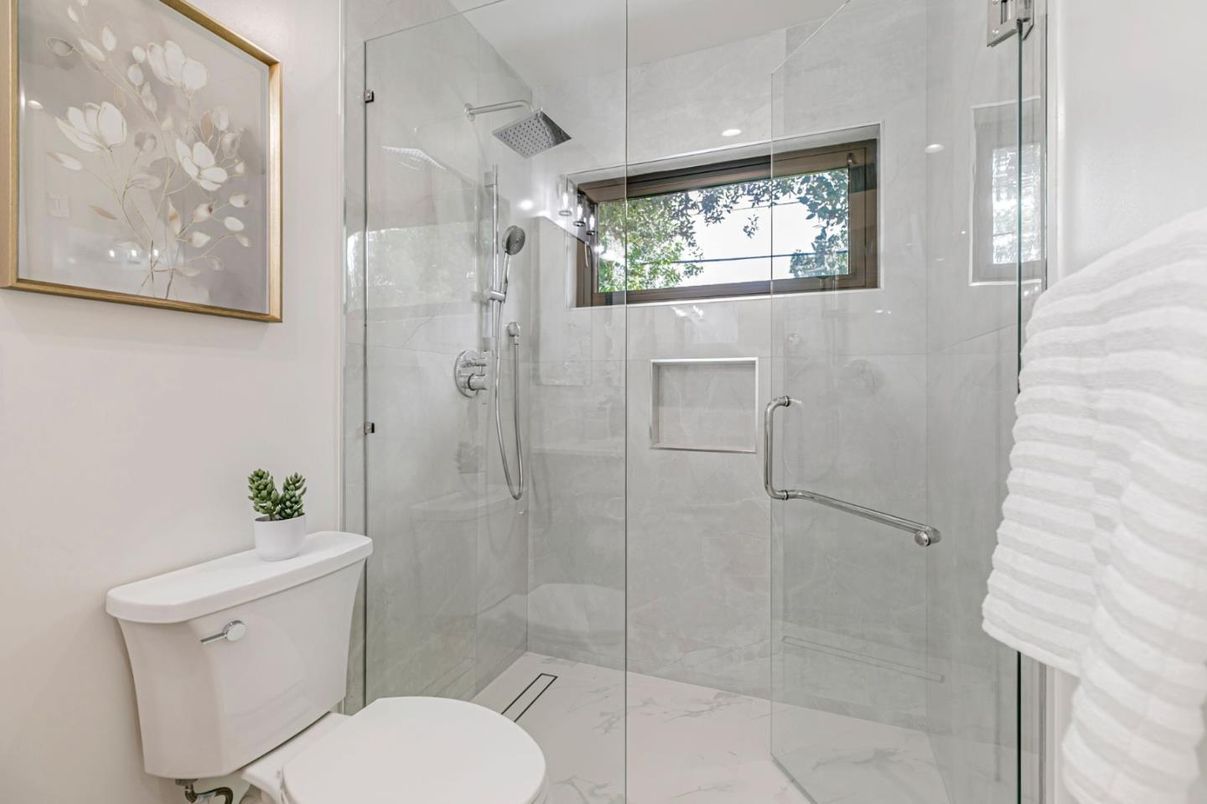 Bathroom, Glass Shower, Interior, Marble, Marble Walls