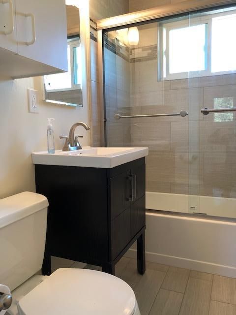 Bathroom, Glass Shower, Interior, Wood Texture Flooring