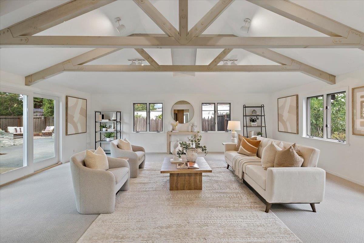 Interior, Living room, Wooden Beams