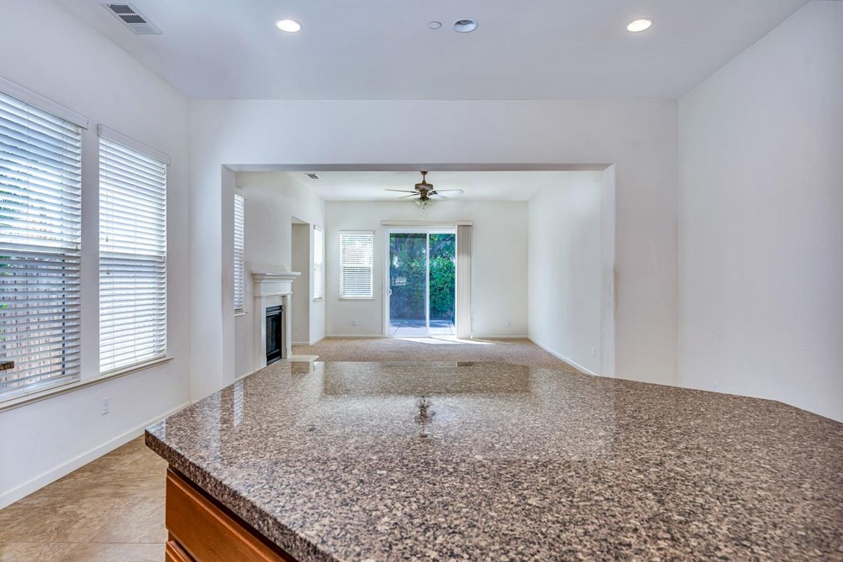 Empty room, Fireplace, Interior, Recessed Lighting