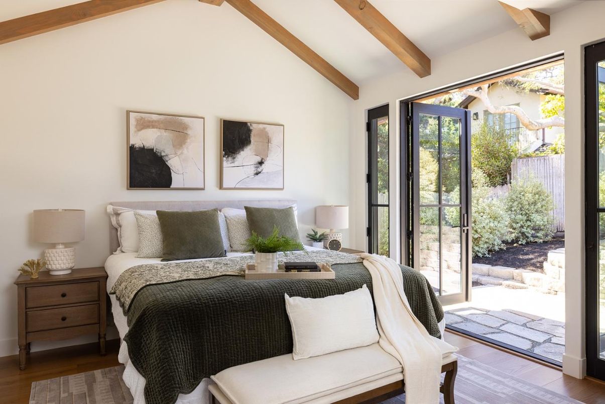 Bedroom, Interior, Wooden Beams, Wood Texture Flooring