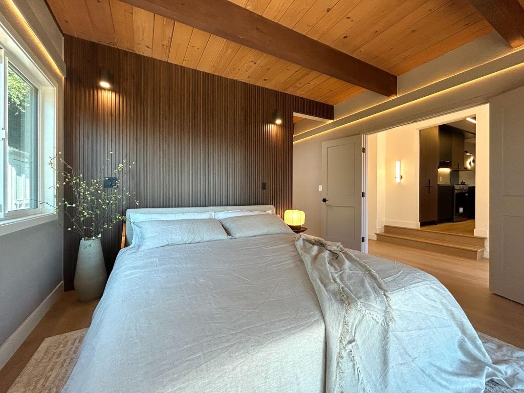 Bedroom, Interior, Wooden Beams, Wooden Ceilings, Wood Texture Flooring