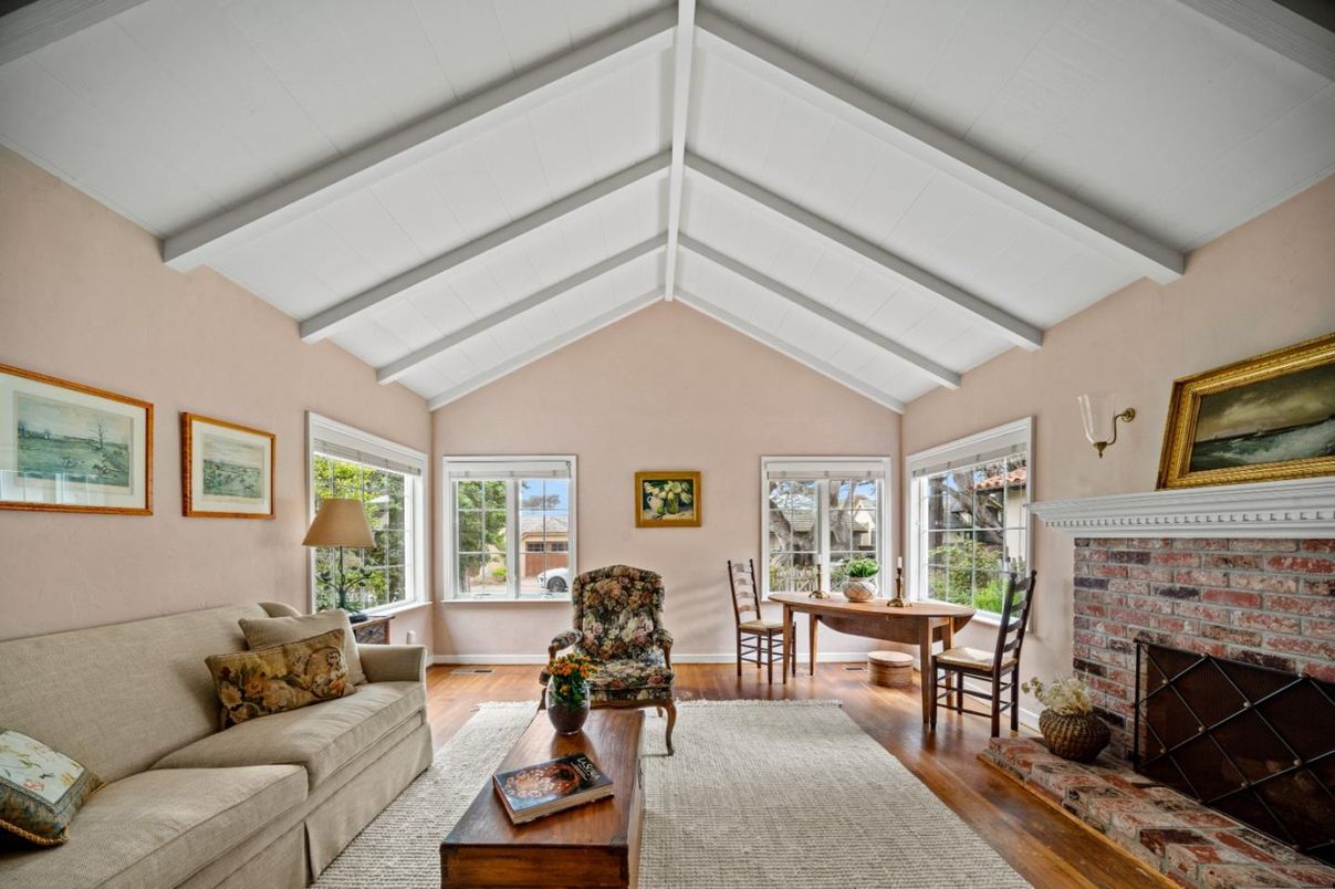 Dining room, Fireplace, Interior, Living room, Wood Texture Flooring