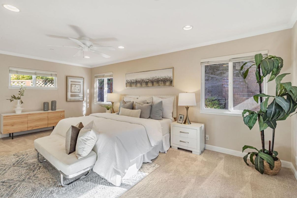 Bedroom, Interior, Recessed Lighting