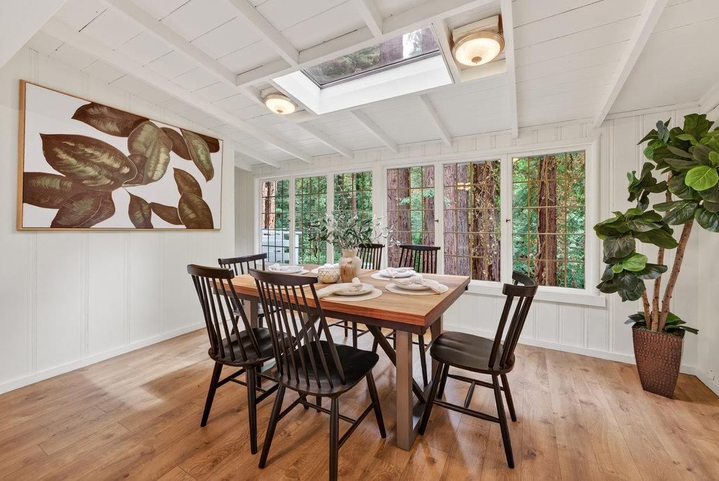 Dining room, Interior, Wood Texture Flooring