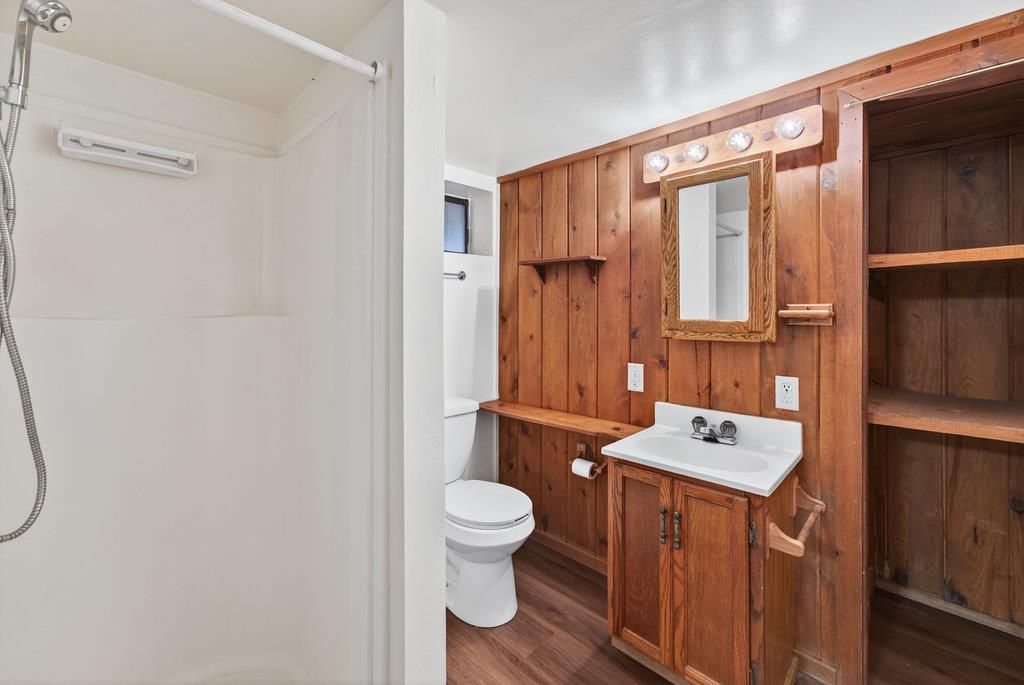 Bathroom, Interior, Wood Texture Flooring, Wooden Walls