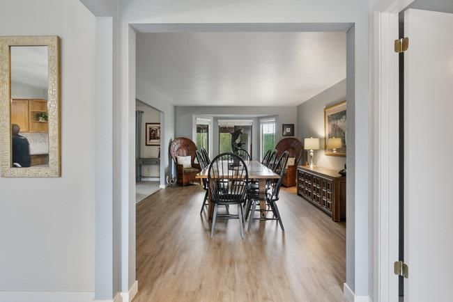 Dining room, Interior, Wood Texture Flooring