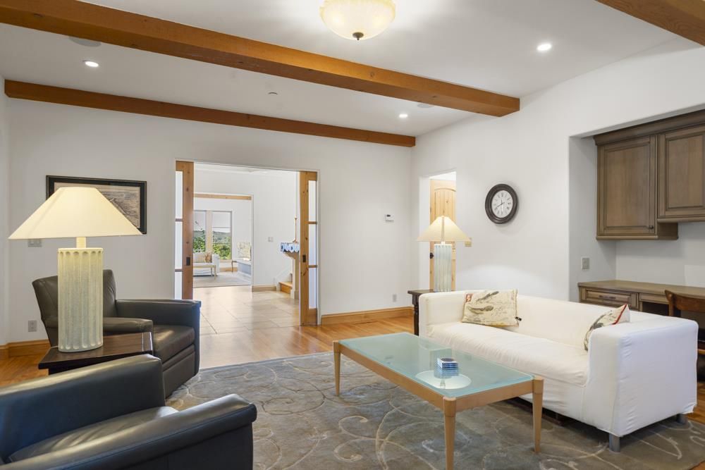 Interior, Living room, Recessed Lighting, Wooden Beams, Wood Texture Flooring