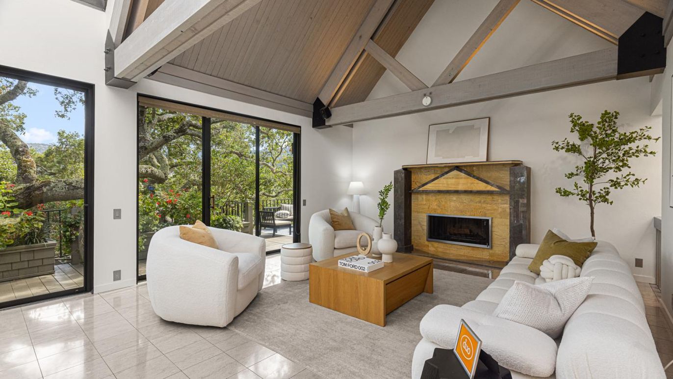 Fireplace, Interior, Living room, Wooden Beams