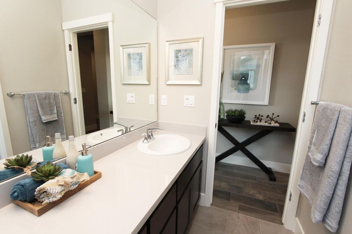 Bathroom, Interior, Wood Texture Flooring