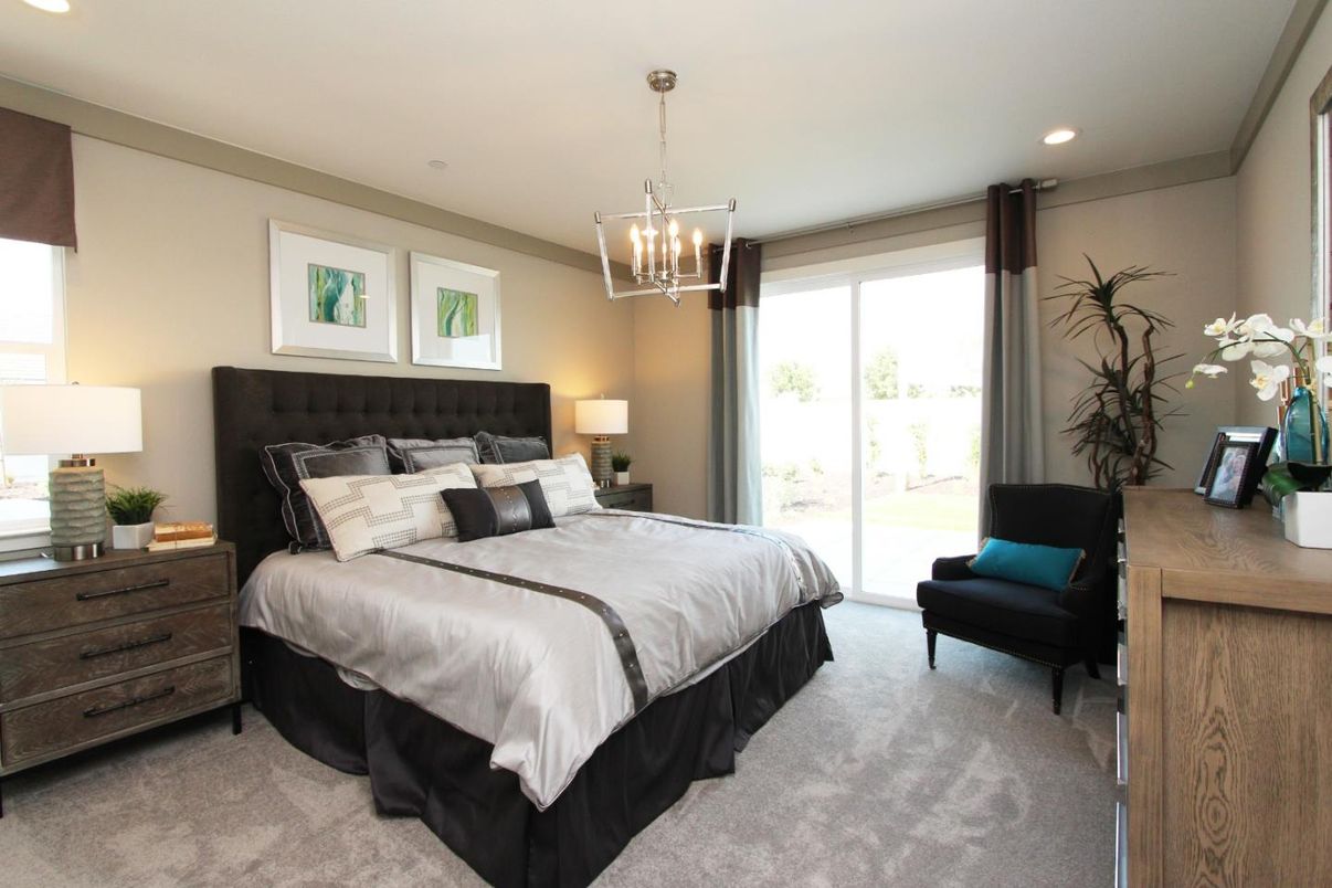 Bedroom, Interior, Pendant Lights, Recessed Lighting