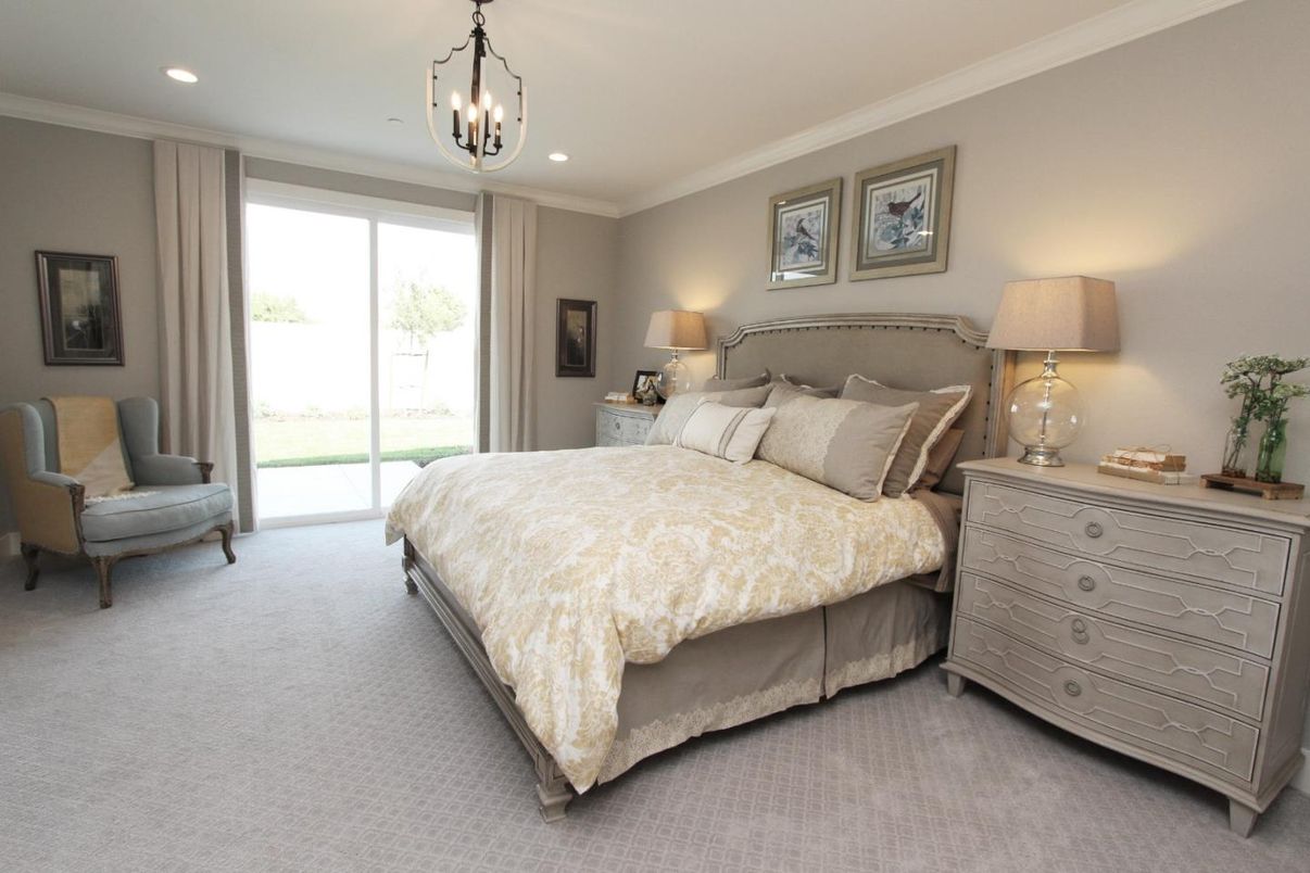 Bedroom, Interior, Pendant Lights, Recessed Lighting