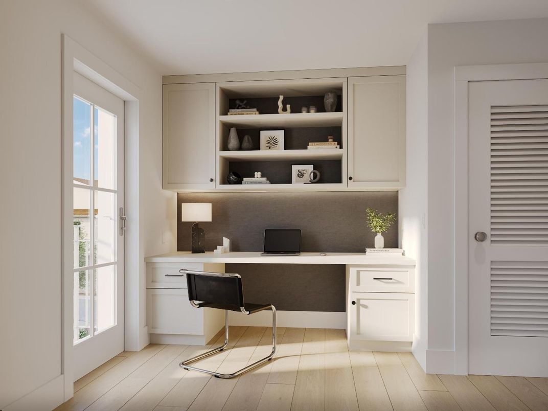 Home Office, Interior, Wood Texture Flooring