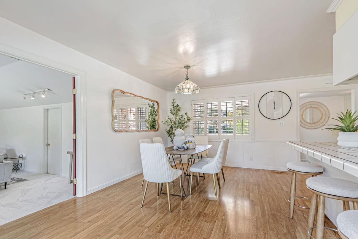 Dining room, Interior, Marble, Wood Texture Flooring