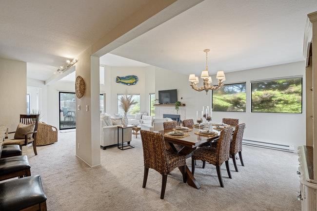 Chandelier, Dining room, Fireplace, Interior, Living room
