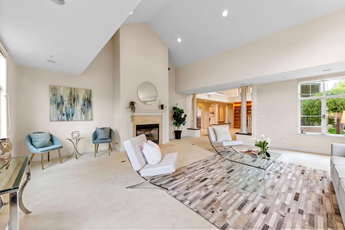 Fireplace, Interior, Living room, Recessed Lighting