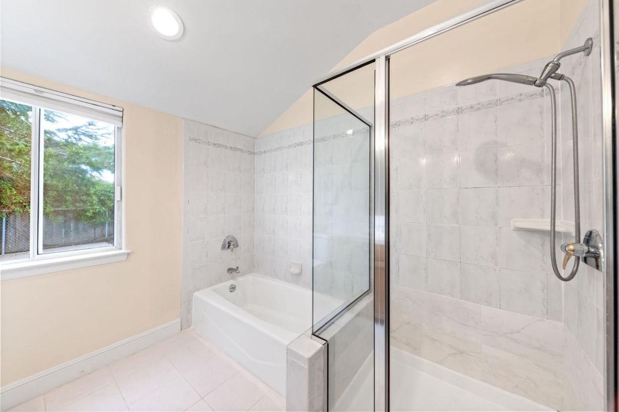Bathroom, Glass Shower, Interior, Marble Walls, Recessed Lighting